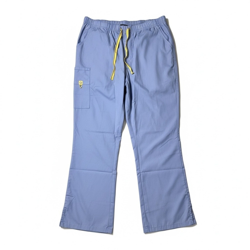 Wonderwink Medical Blue Romeo Flare Cargo Scrub Uniform‎ Pants 3X TALL Nurse NWT